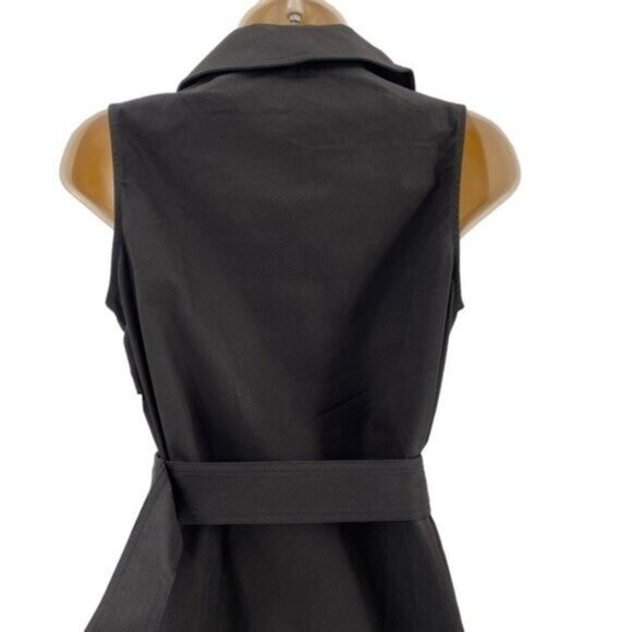 Tuckernuck NEW Black Sleeveless Button Down Chamberlin Shirt Midi Dress Size M - Picture 8 of 11